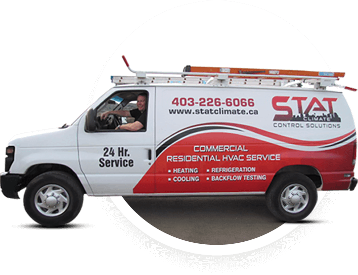 stat climate express service team in a van