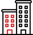 apartment buildings light