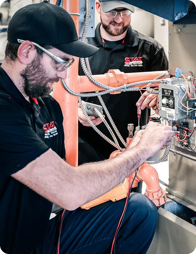 Residential hvac filter replacement by stat climate technician